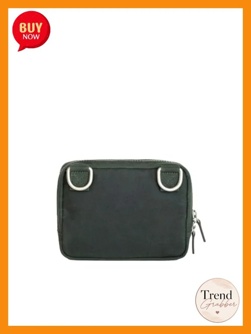 Waxed Cotton Canvas Crossbody Sling Bag with Adjustable Strap, Zipper Pocket